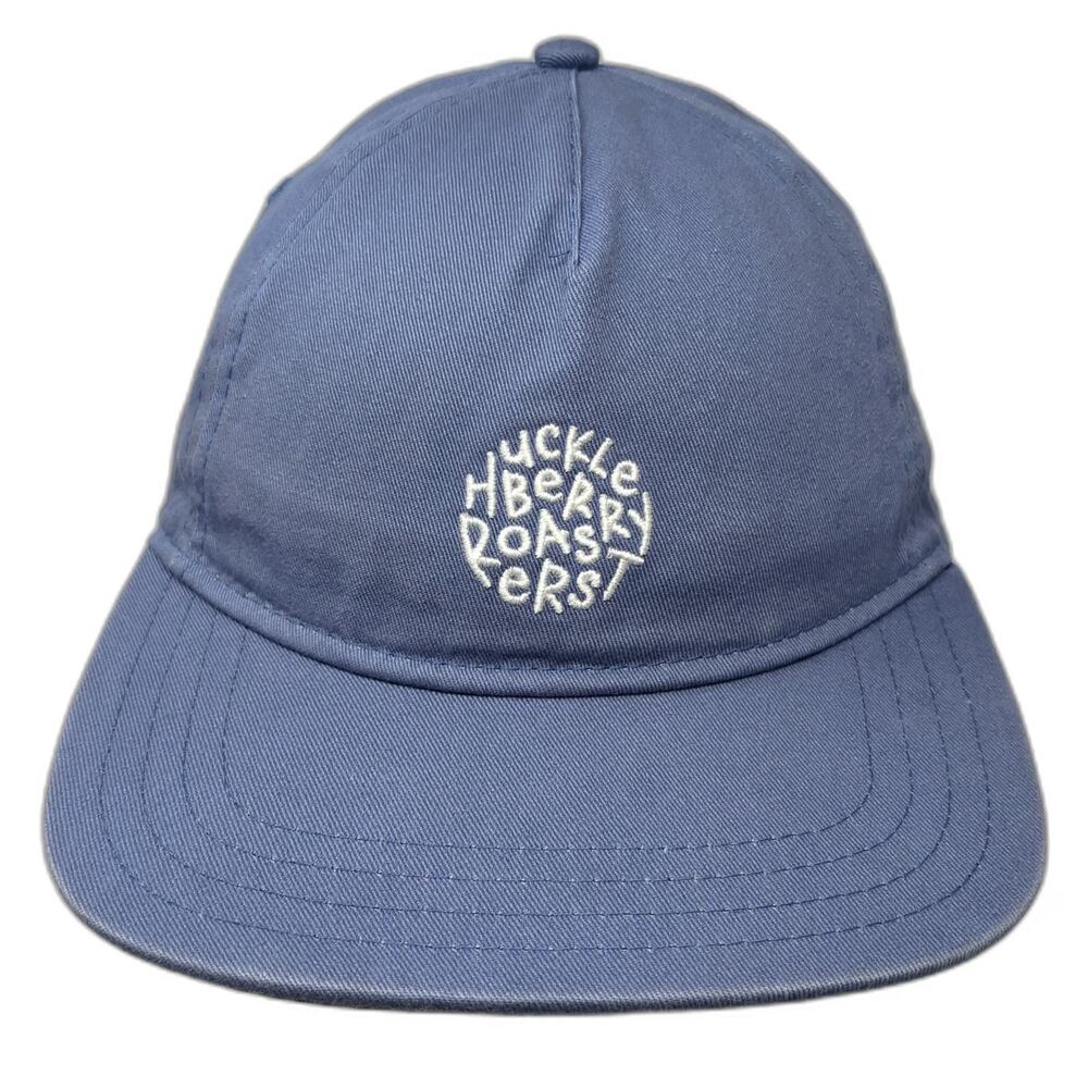 Huckleberry Roasters 5 Panel Blue One Size Snapback Hat Denver CO Coffee Cotton